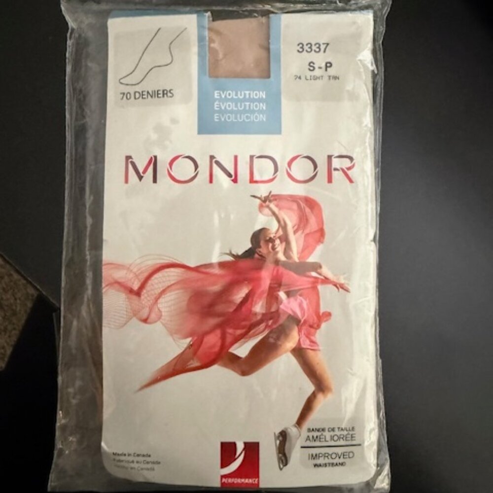 Mondor Evolution Footed Ice Skating Tights 3337 (Light Tan)